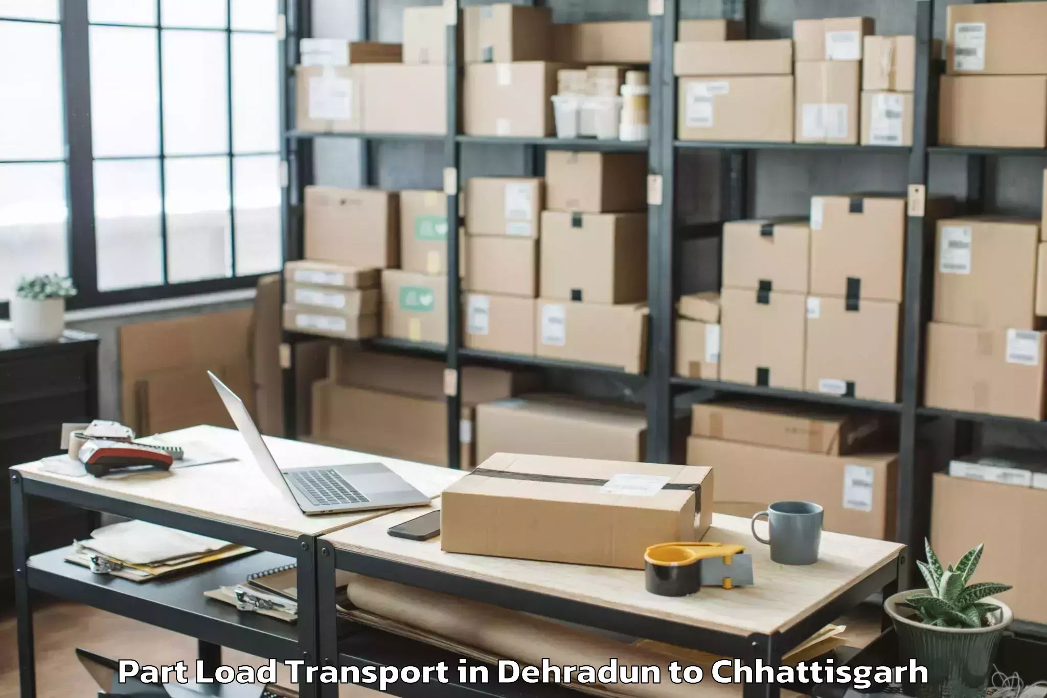 Get Dehradun to Chhattisgarh Part Load Transport